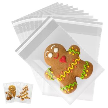 Imagem de Docvania 200 peças de sacos plásticos autoseláveis para celofane/celofane 4 x 5 transparentes para vela, sabonete, presente, impressões, fotos, cartões