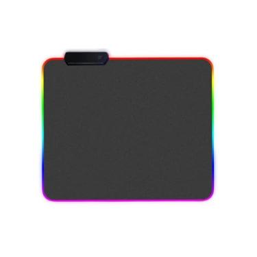 Imagem de Mouse Pad Gamer Iluminado 35x25cm LED RGB 7 Cores USB Antiderrapante Liso Profissional Speed para Jogos FPS - Design Moderno, Superfície Microfibra - Linha Premium SellXpert