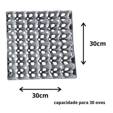 Imagem de Porta Ovo Cartela Plástica Para 30 ovos Bandeja Higiênica - generica, 