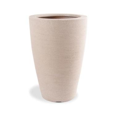 Imagem de Vaso Polietileno Cone Grafiato Redondo p/ Plantas e Jardins Decorativo