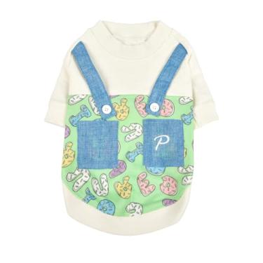 Imagem de Puppia Camisa de cachorro Maisy gola redonda, roupa moderna para cães pequenos e médios, marfim, grande