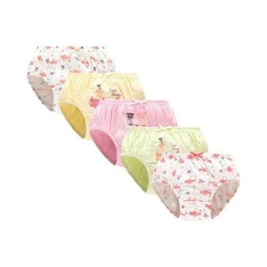 Imagem de Calcinhas Infantis de Algodão - Pacote com 5 Unidades - Conforto e Res