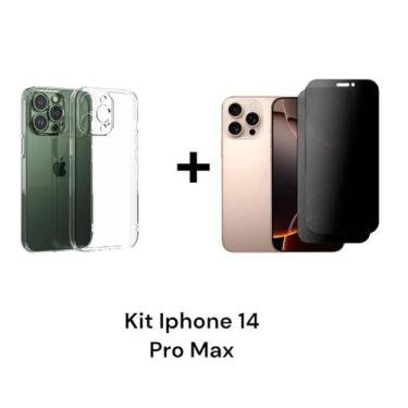 Imagem de Kit Privacidade Com 2UN Películas Anti Espião Fosca + 1UN Capa Capinha