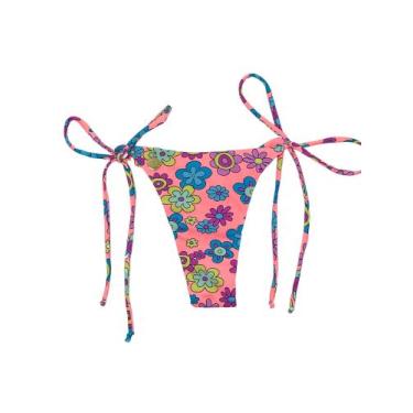 Imagem de Calcinha Lacinho Fio Dental - AC Biquínis, GG, Flores