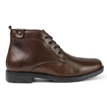 Imagem de Bota Masculina Casual Adventure em Couro Legítimo, Estilo Coturno (Marrom, BR, Adulto, Numérico, 38)