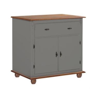 Imagem de Balcão Buffet Florença 2 Portas 1 Gaveta Pés Torneados em Madeira - Ma