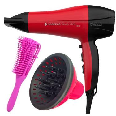Imagem de Secador De Cabelo Cadence Profissional 2200w Ions Ar Quente Frio Rougi