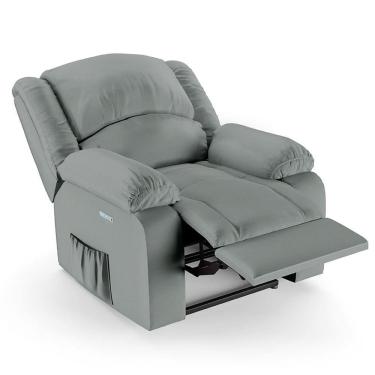 Imagem de Poltrona Do Papai Reclinável Pietra Elétrica Led Massagem Fh9 Pu Cinza - Mpozenato
