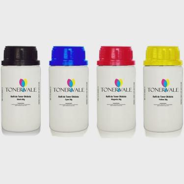 Imagem de Kit 4 Toner Refil TankFull Para Okidata C110 MC160 C130 cmyk
