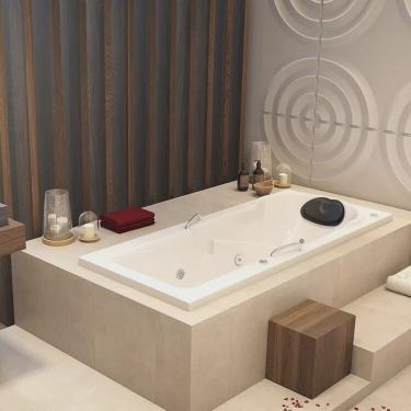 Imagem de Banheira de Hidromassagem Capri em Gel 135x80x46cm - P2 - 220v - com Aquecedor e Cromoterapia