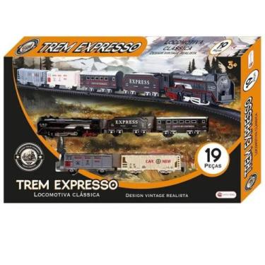 Imagem de Ferrorama Locomotiva Trem Expresso Divertido 19 Peças - Shiny Toys