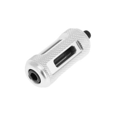 Imagem de REPAIROCK Pinos de apoio para os pés de motocicleta em tom prateado para HARLEY-DAVIDSON FLHXSE 2023 Descansos de pés de deslocamento de cilindros Peg Footboards alumínio ferro 1 peça