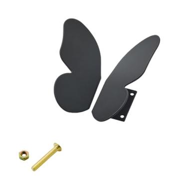 Imagem de Puxadores de móveis de latão estilo pastoral borboleta dourado preto puxadores sem perfuração quarto infantil guarda-roupa cômoda gabinete, preto, 1