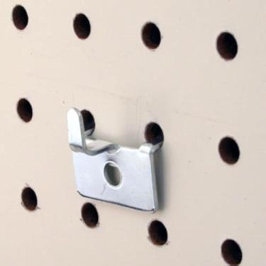 Imagem de Gancho de entalhe utilitário Pegboard – Gancho de quadro para parede de ripas e peg – Pacote com 100