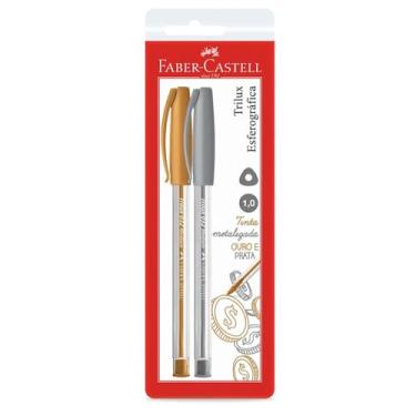 Imagem de Trilux Colors Prata e Ouro Ctl com 2, Faber-Castell, SM/032PO, Multicor, pacote de 2