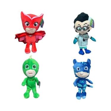 Imagem de Máscaras de Pelúcia PJ Masks 20cm - 4 Unidades (Catboy, Owlette e Gekk