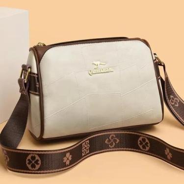 Imagem de Bolsa Crossbody Feminina de Couro Macio - Design de Luxo e Marca Genuí