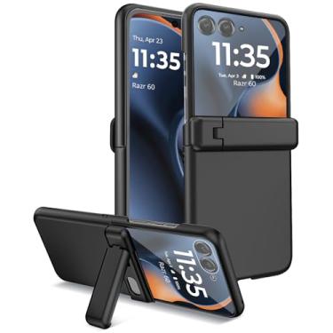 Imagem de Miimall Capa para Motorola Razr 2025 com suporte invisível protetor de tela embutido protetor de tela protetor de dobradiça fina à prova de choque capa de carregamento sem fio compatível para Moto