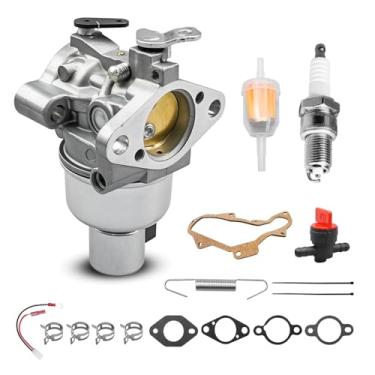 Imagem de Carburador 20 853 33-S adequado para motor Kohler SV600 SV590 SV540 SV540S SV620 SV610 SV541 SV601 CV490 15-22 HP, kit de ajuste de carburador de trator de gramado com válvula de drenagem de óleo