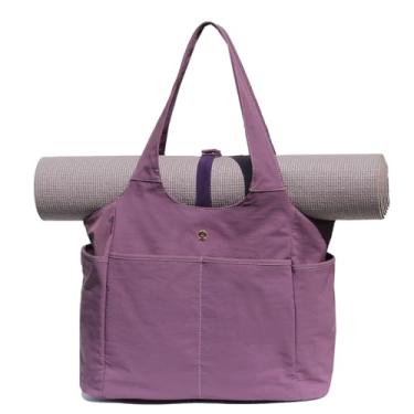 Imagem de ESVAN Bolsa de ioga, bolsa de ombro feminina, bolsa de ombro para viagem, escritório, treino, academia, enfermeira, praia, Nylon azul roxo