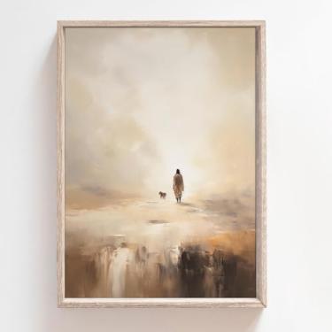 Imagem de PAINURA Arte de parede de escritura religiosa decoração de parede Jesus imagens de arte para pôsteres de parede para quarto parábola das ovelhas perdidas impressões de arte de parede cristãs decoração