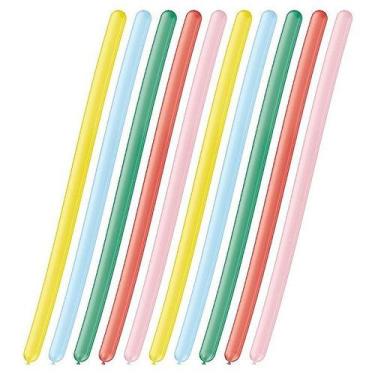 Imagem de Balão de Festa Canudo - Sortido - 50 Unidades - São Roque - Rizzo Balõ