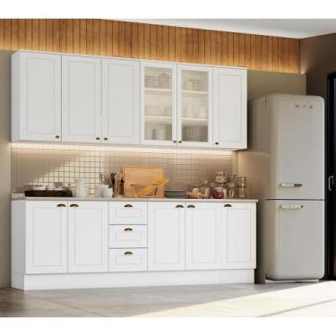 Imagem de Cozinha Modulada 240cm 5 peças 11 Portas 3 Gavetas Americana Henn - Br