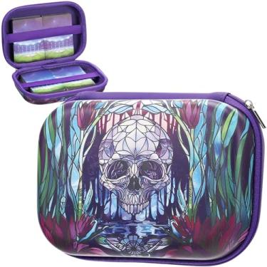 Imagem de Wonderjune Hard Travel Playing Card Game Case, 300+ Trading Cards Case, Portable Travel Storage Box Compatible with Magic Mtg Classic Board Game(Swamp)