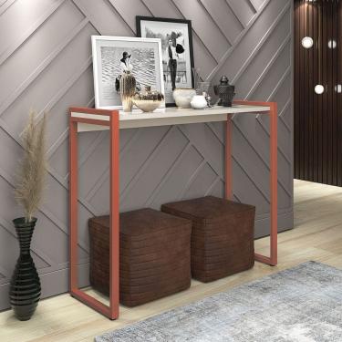 Imagem de Aparador Industrial Ísis Pés Em Aço Decorativo Sala Mesa