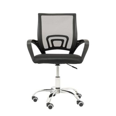 Imagem de Cadeira de Escritorio Ergonomica Com Estofado de Mesh — Rodinhas, Apoio para Braços e Giratória Be Derme