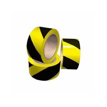 Imagem de Kit C/ 10 Fita Zebrada Preta/amarela 200mts. - plastcor