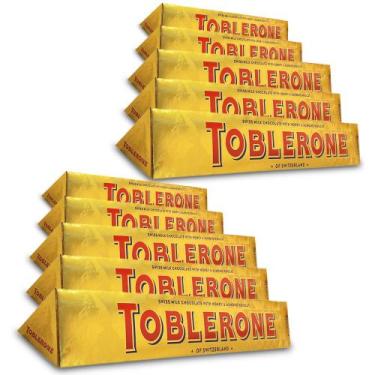 Imagem de Chocolate Toblerone Milk Gold Kit 10 Unidades de 100g