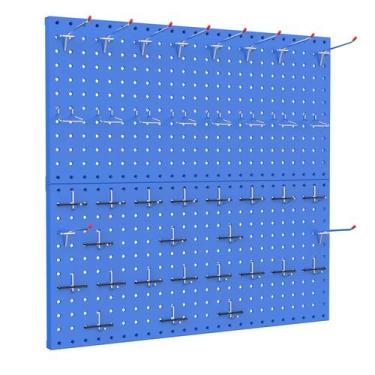Imagem de Organizador de parede Pegboard TORACK Metal 60x60cm ou 30x120cm azul