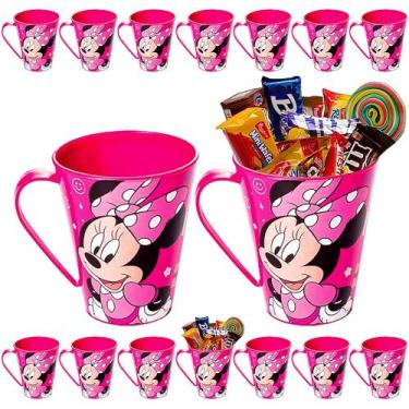 Imagem de Kit 10 Canecas para Festa da Minnie Rosa Infantil Plasútil 360ml - Pla