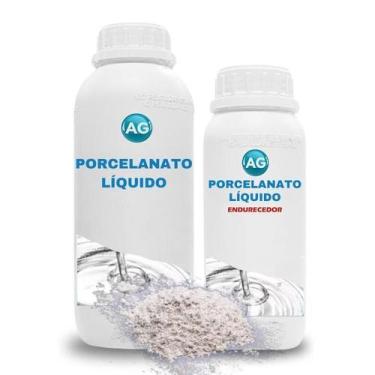 Imagem de Porcelanato Líquido + Pó Metálico Perolado Branco Ag Por M - Resinas A