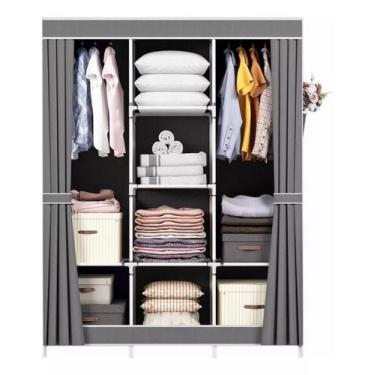 Imagem de Guarda Roupa Dobrável Organizador  Mais Espaço e Praticidade no Seu Di