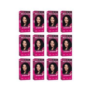Imagem de Coloraçao Biocolor Creme 3.0 Castanho Escuro - Kit Com 12Un