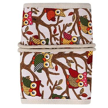 Imagem de Zerodis Caixa de Gancho de crochê de Grande Capacidade, Bolsa Portátil de Liquidação de tricô, Armazenamento de tricô Resistente Ao Desgaste, Com Material de Pano de Oxford, para Costura, Coruja