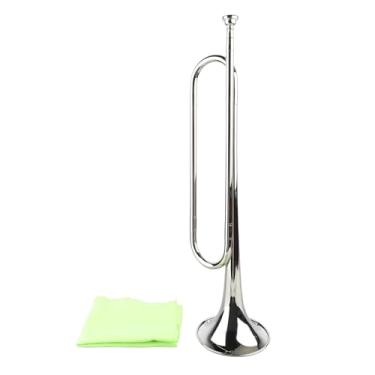 Imagem de B Flat Bugle Latão Trompete Padrão Retro Instrumento Musical para Escola Banda Cavalaria Orquestra Brass Material Fácil de Jogar Versátil para Iniciantes Profissionais