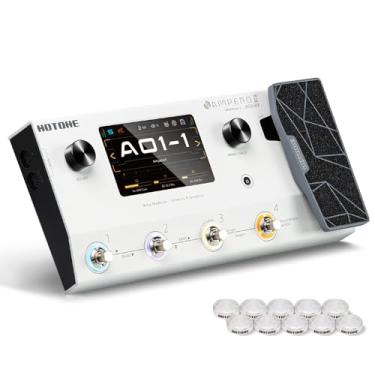 Imagem de Pedal multiefeitos HOTONE com cadeias de efeitos duplos e pedal de expressão FX Loop MIDI I/O estéreo OTG USB interface de áudio tela sensível ao toque Ampero II