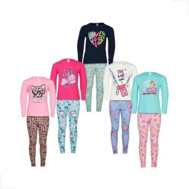 Imagem de Kit de 3 Conjuntos Infantis Meia Estação Menina Algodão - Ziby Kids, S