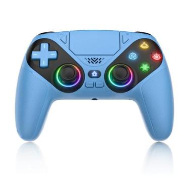 Imagem de Controlador sem fio Dinosoo RGB para PS5/PlayStation 5 PC azul