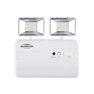 Imagem de Luminaria de Emergencia LED 2 Farois 5W 1200lm 100-240V - (40011224) -