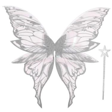 Imagem de Conjunto de fantasias Fairy Wings Loieryk Silver para mulheres adultas