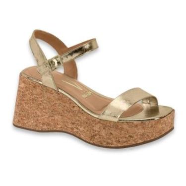 Imagem de Sandália Feminina Vizzano Salto Anabela Plataforma Curtiça Casual Festa Ref: 6559.203-Feminino