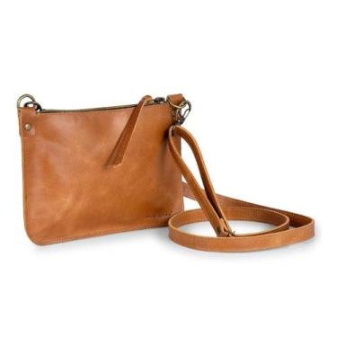 Imagem de Bolsa Feminina Pequena Tiracolo Couro Bovino Barato - learsi, Marrom, 