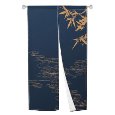 Imagem de Leowefowa Cortina de porta japonesa Noren tradicional para porta de cozinha, impressão bomboo chinesa, tratamento de janela, painel de trapestralidade de porta longa para parede, divisória de quarto