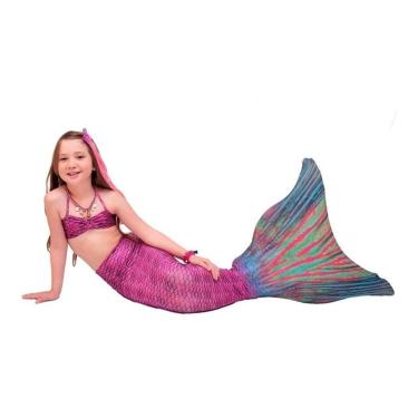 Imagem de Cauda de Sereia Completa Confortável p/ Nadar+ Nadadeira Iza