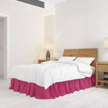 Imagem de Saia Cama Box Casal Padrão e Queen Ajustável Envio Imediato Decoração 