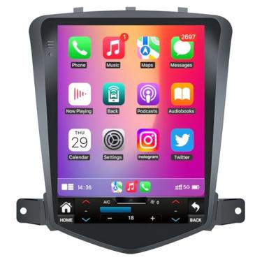 Imagem de Rádio veicular 64ROM para Chevrolet Cruze 2009 2010 2011 2012 2013 2014 2015: Navegação GPS Tela sensível ao toque de 10,4 polegadas Bluetooth 5.0 5G WiFi 1080P Câmera reserva controle de volante